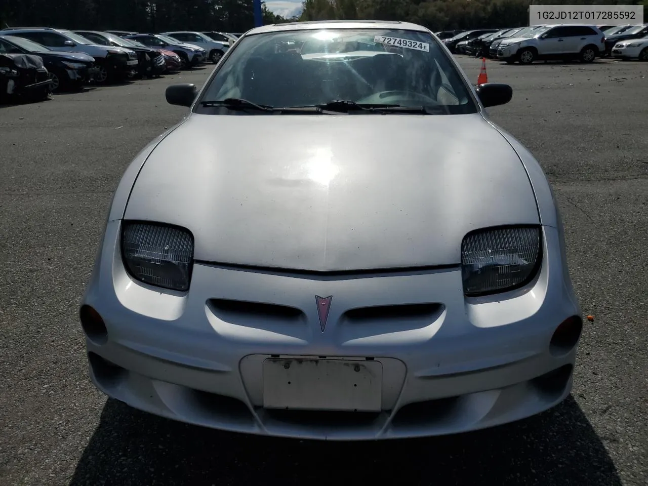 2001 Pontiac Sunfire Gt VIN: 1G2JD12T017285592 Lot: 72749324