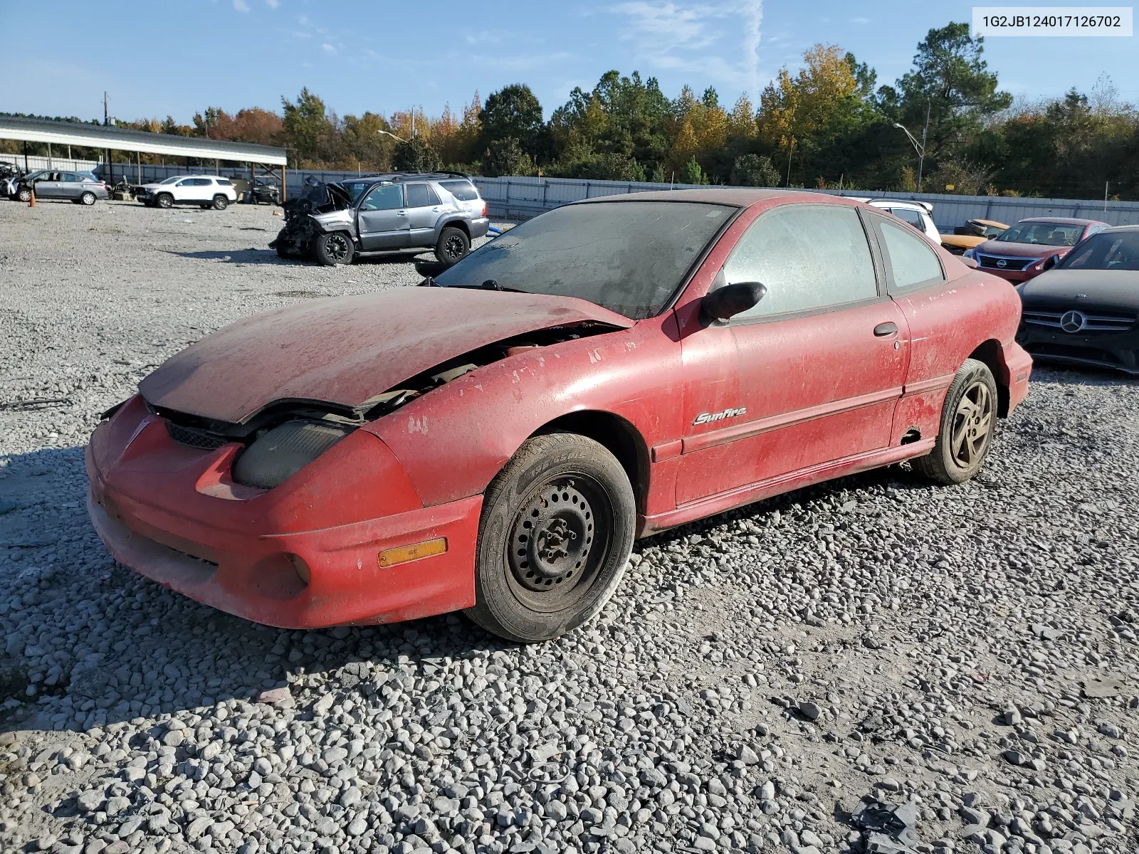 2001 Pontiac Sunfire Se VIN: 1G2JB124017126702 Lot: 73494903