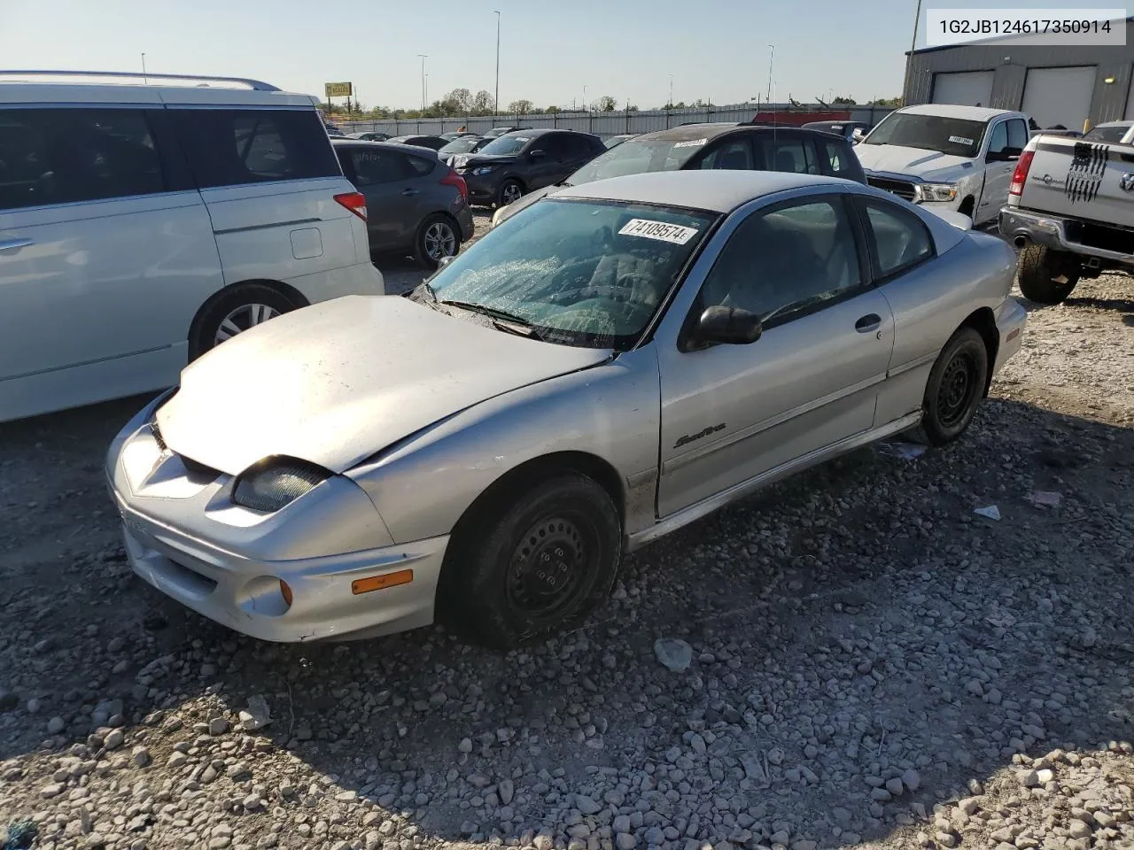 2001 Pontiac Sunfire Se VIN: 1G2JB124617350914 Lot: 74109574