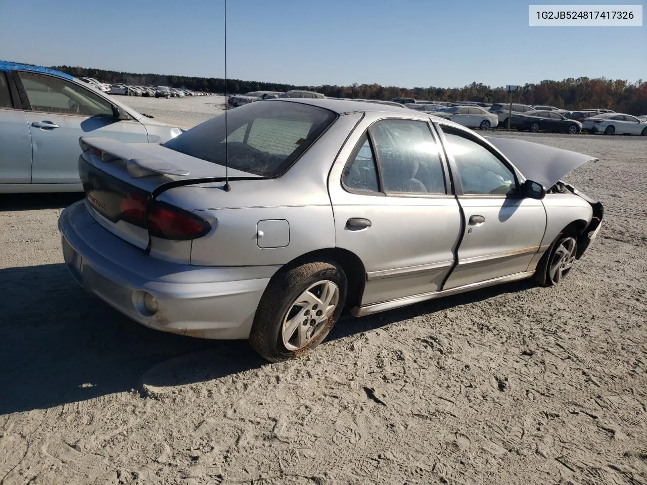 2001 Pontiac Sunfire Se VIN: 1G2JB524817417326 Lot: 78038904