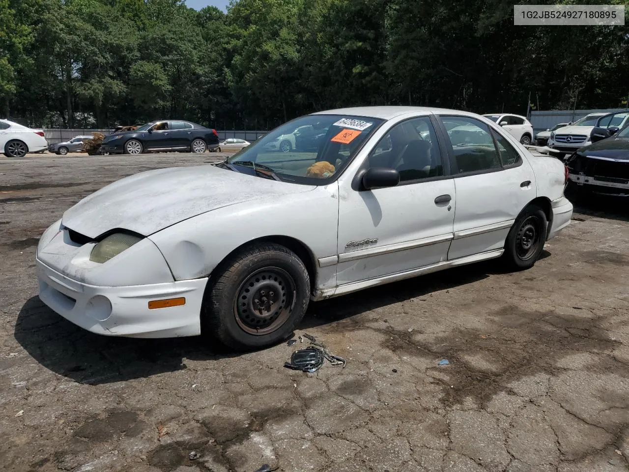 2002 Pontiac Sunfire Se VIN: 1G2JB524927180895 Lot: 72153514