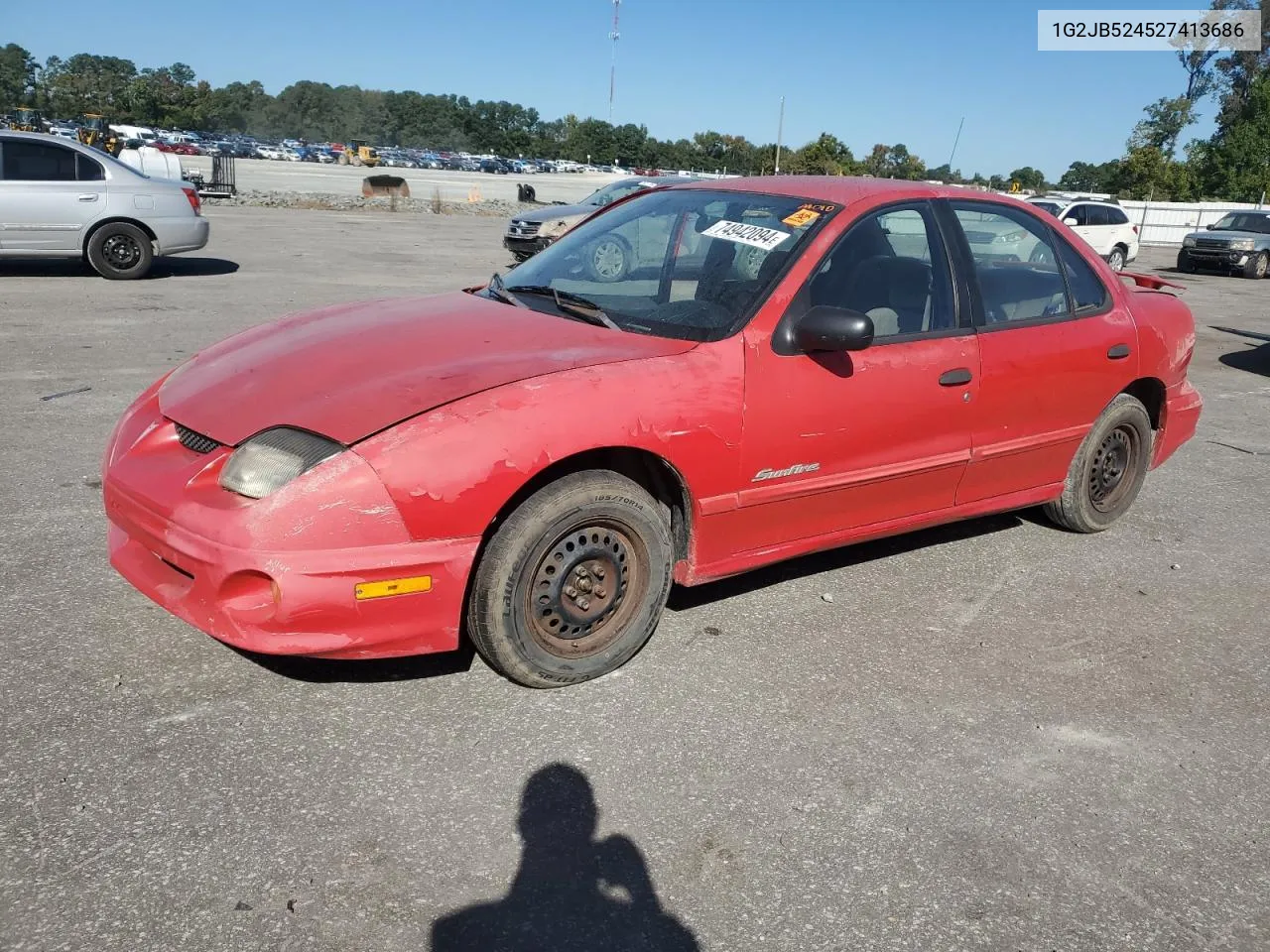 2002 Pontiac Sunfire Se VIN: 1G2JB524527413686 Lot: 74942094