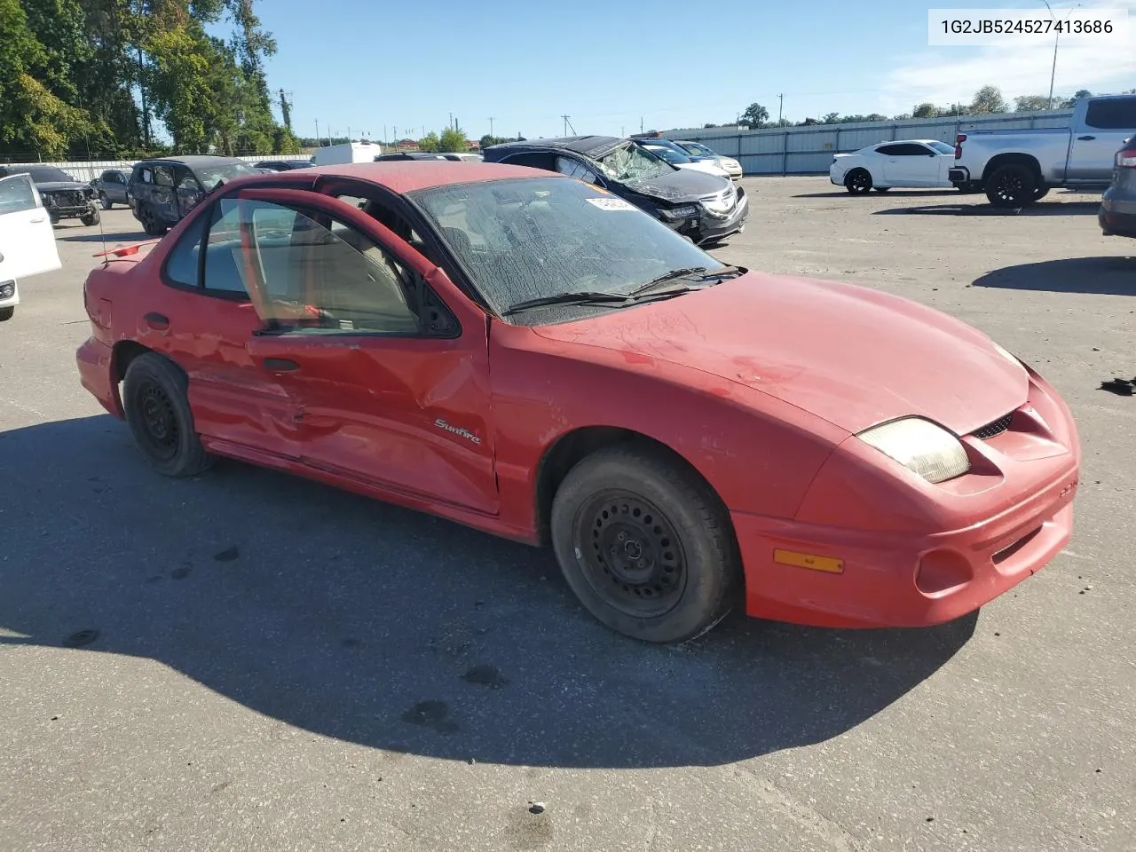 2002 Pontiac Sunfire Se VIN: 1G2JB524527413686 Lot: 74942094