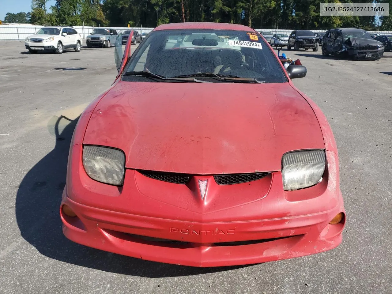 2002 Pontiac Sunfire Se VIN: 1G2JB524527413686 Lot: 74942094