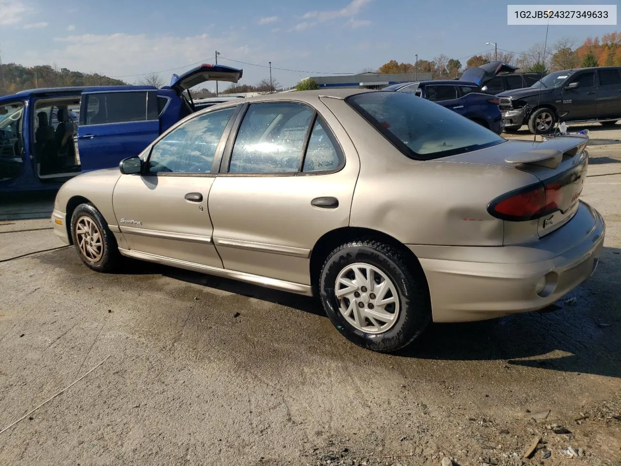 2002 Pontiac Sunfire Se VIN: 1G2JB524327349633 Lot: 77403974