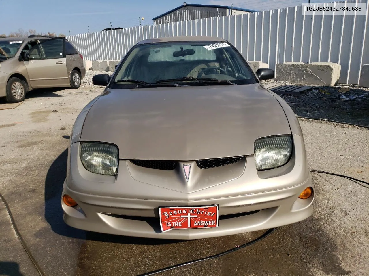 2002 Pontiac Sunfire Se VIN: 1G2JB524327349633 Lot: 77403974