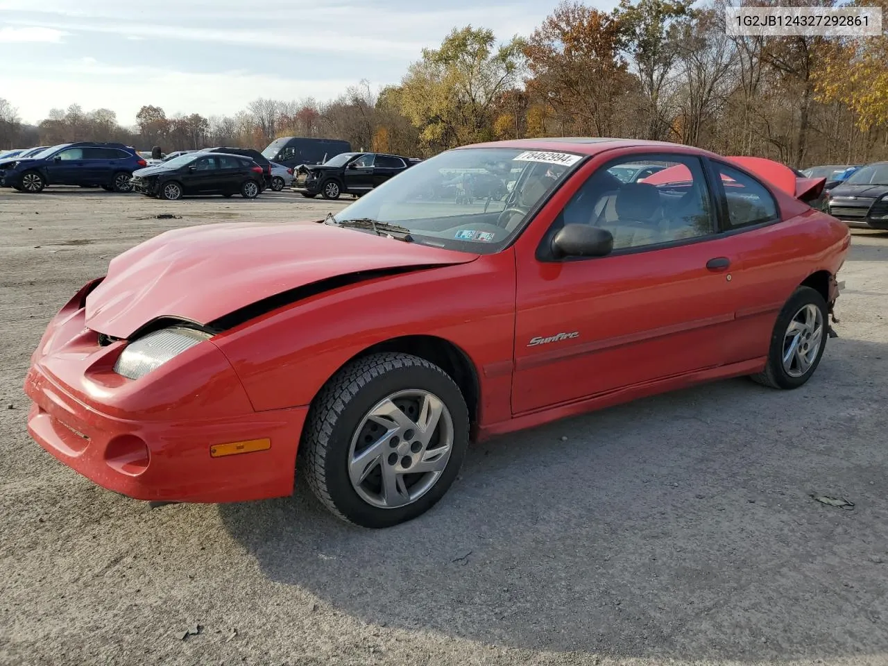 2002 Pontiac Sunfire Se VIN: 1G2JB124327292861 Lot: 78462994