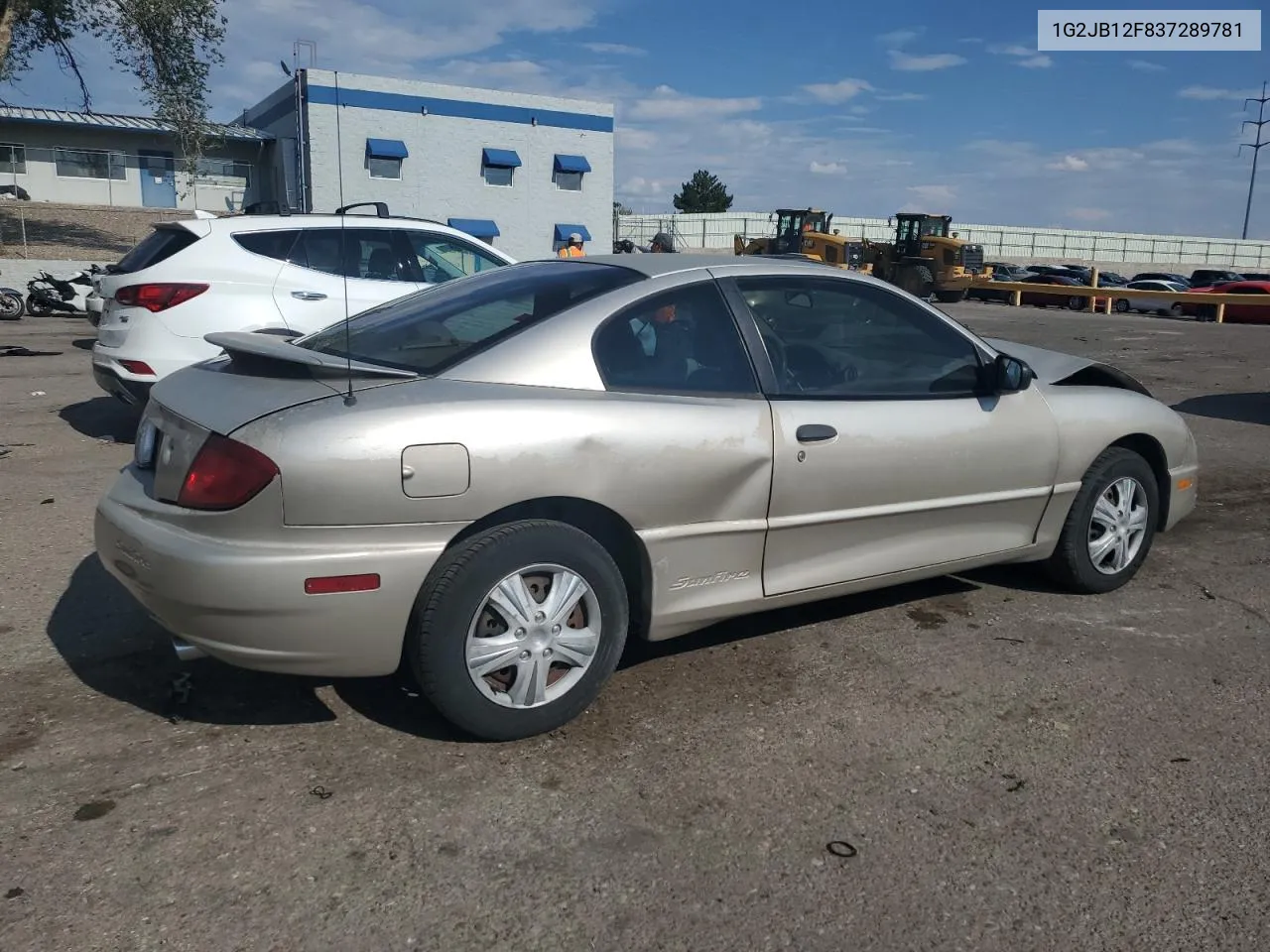 2003 Pontiac Sunfire VIN: 1G2JB12F837289781 Lot: 64494854