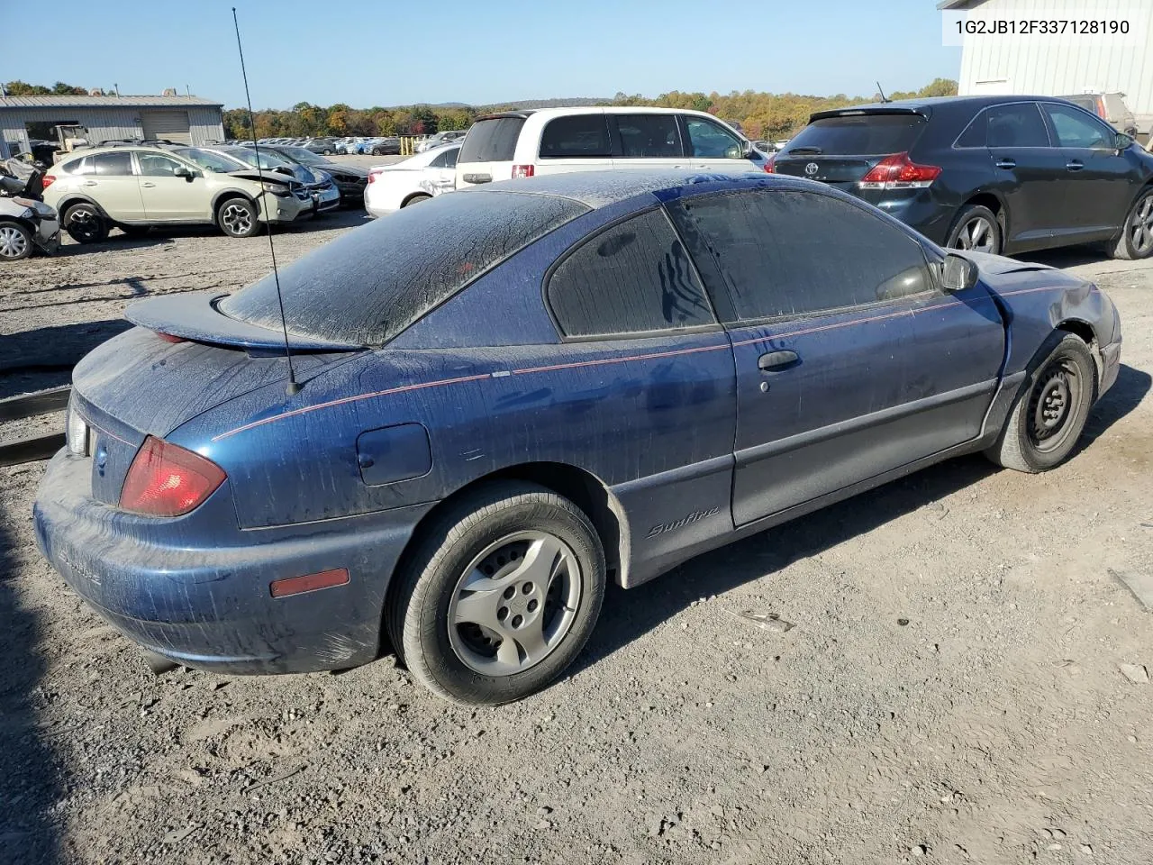 2003 Pontiac Sunfire VIN: 1G2JB12F337128190 Lot: 76810504