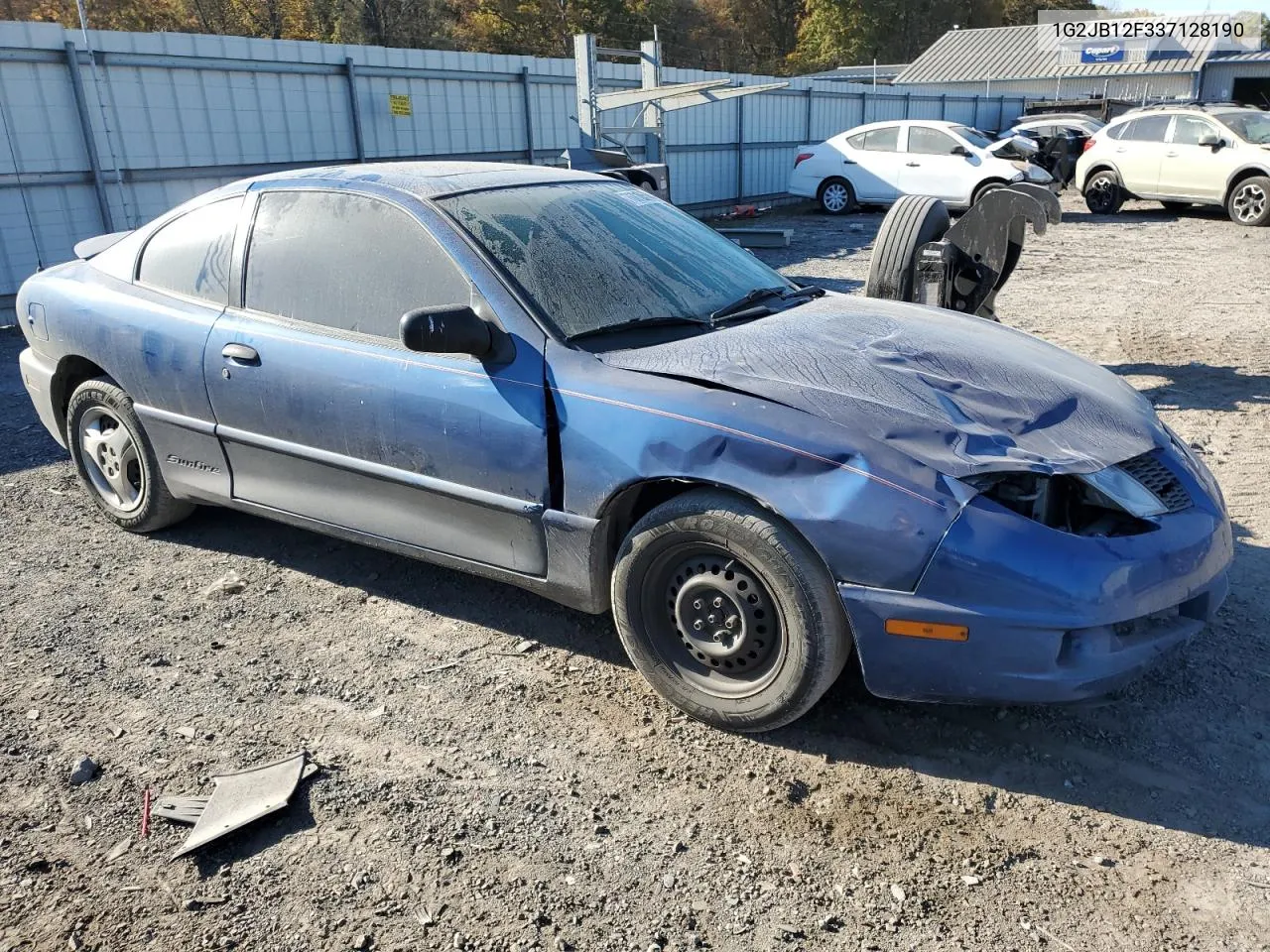 2003 Pontiac Sunfire VIN: 1G2JB12F337128190 Lot: 76810504