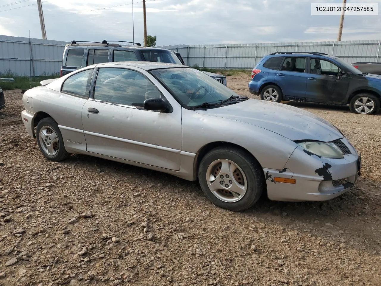 2004 Pontiac Sunfire VIN: 1G2JB12F047257585 Lot: 65168764