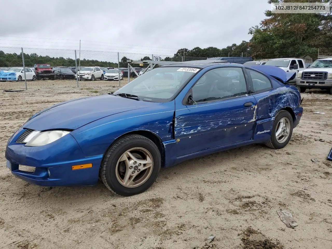 2004 Pontiac Sunfire VIN: 1G2JB12F847254773 Lot: 73132054