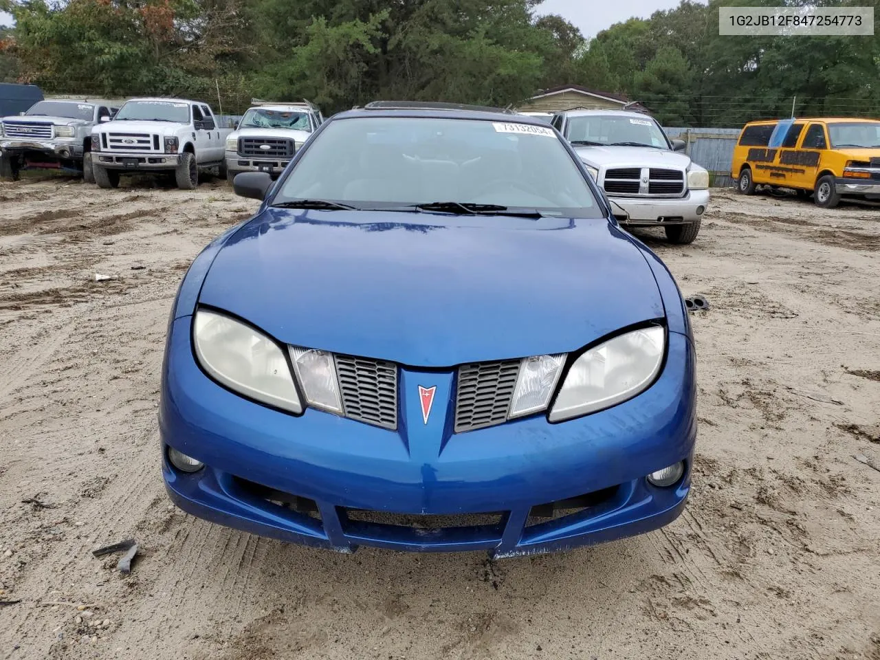 2004 Pontiac Sunfire VIN: 1G2JB12F847254773 Lot: 73132054