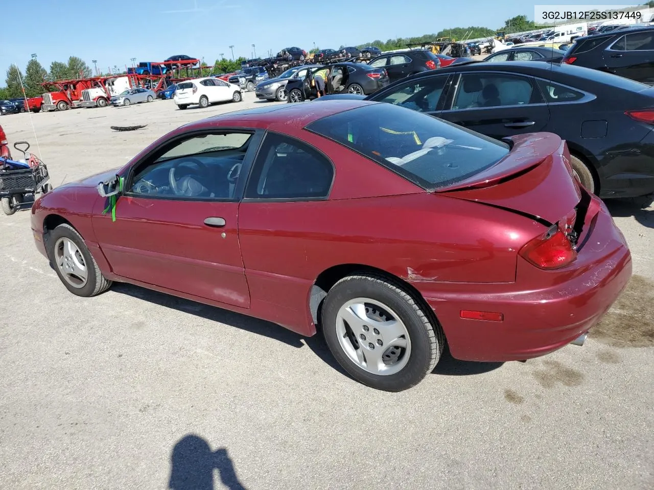 2005 Pontiac Sunfire VIN: 3G2JB12F25S137449 Lot: 56626434