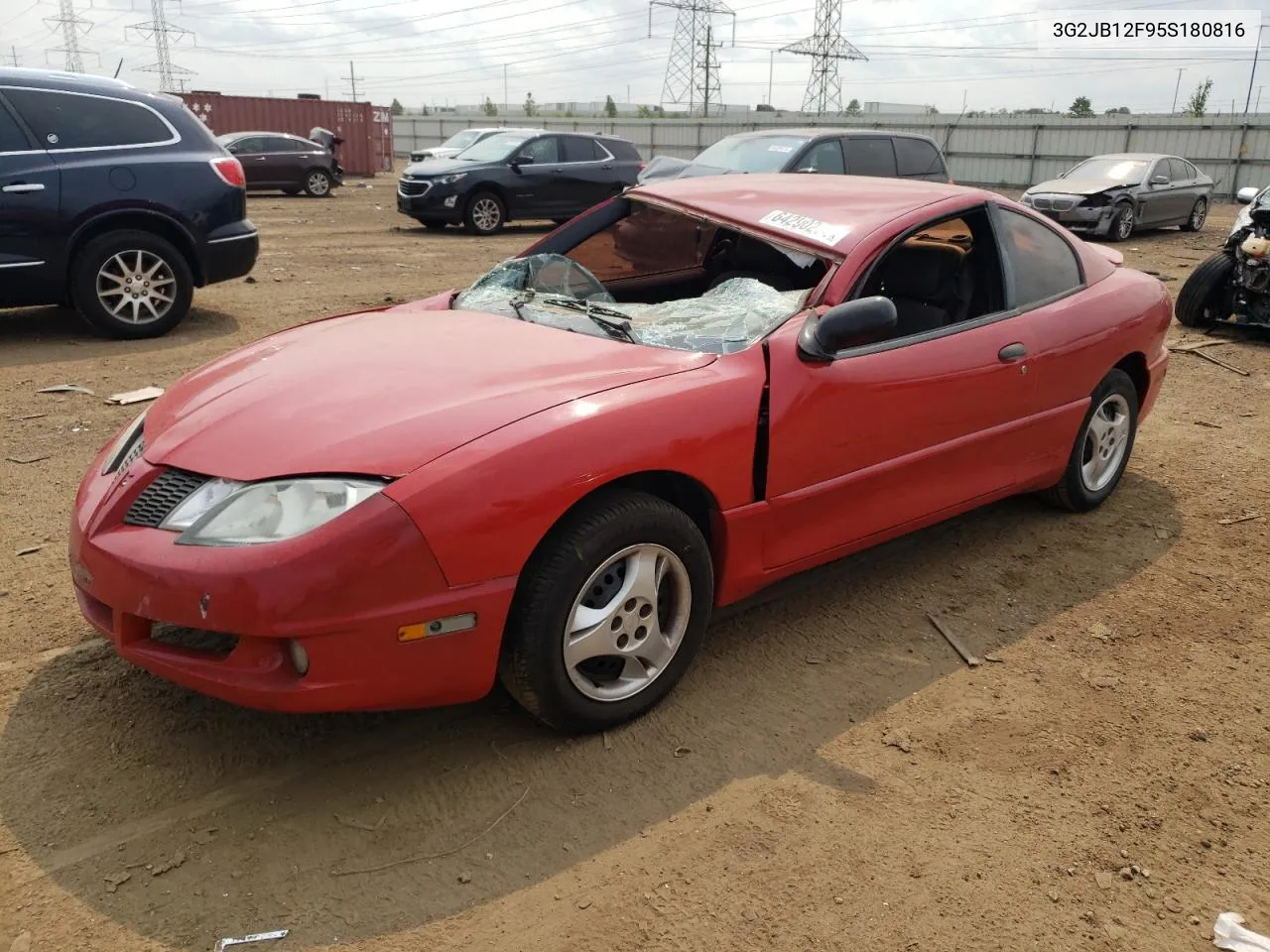 2005 Pontiac Sunfire VIN: 3G2JB12F95S180816 Lot: 64290274