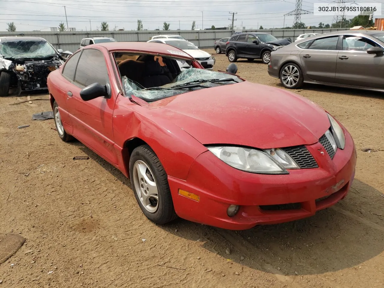 2005 Pontiac Sunfire VIN: 3G2JB12F95S180816 Lot: 64290274