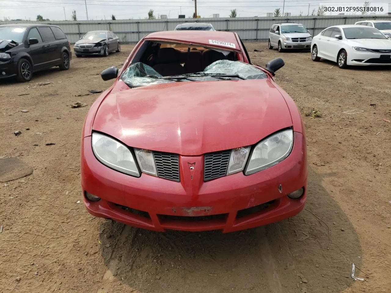 2005 Pontiac Sunfire VIN: 3G2JB12F95S180816 Lot: 64290274