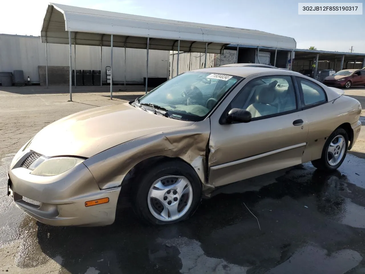 2005 Pontiac Sunfire VIN: 3G2JB12F85S190317 Lot: 71834034