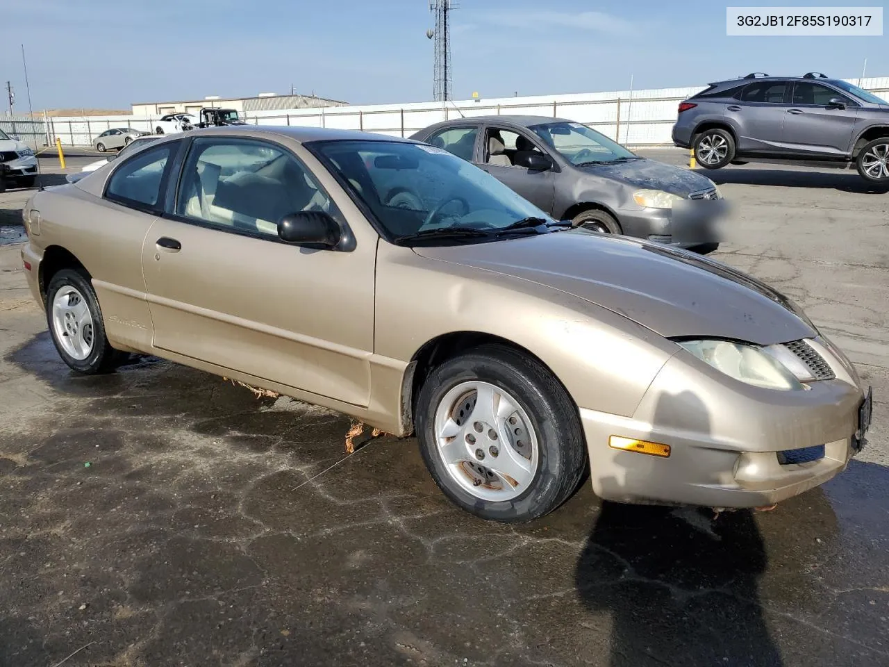 2005 Pontiac Sunfire VIN: 3G2JB12F85S190317 Lot: 71834034