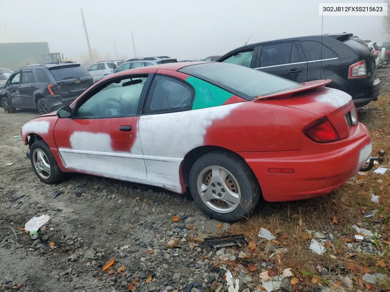 2005 Pontiac Sunfire VIN: 3G2JB12FX5S215623 Lot: 77338844