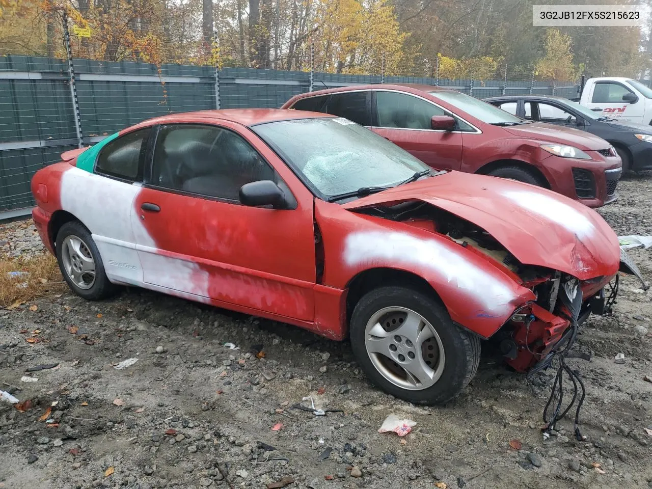 2005 Pontiac Sunfire VIN: 3G2JB12FX5S215623 Lot: 77338844