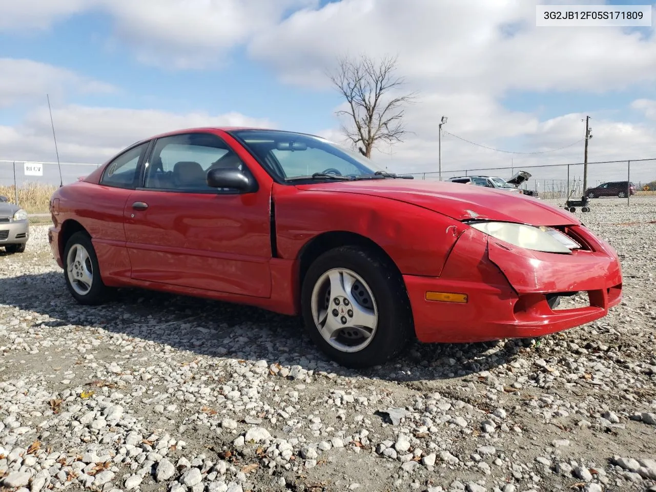 2005 Pontiac Sunfire VIN: 3G2JB12F05S171809 Lot: 78750804