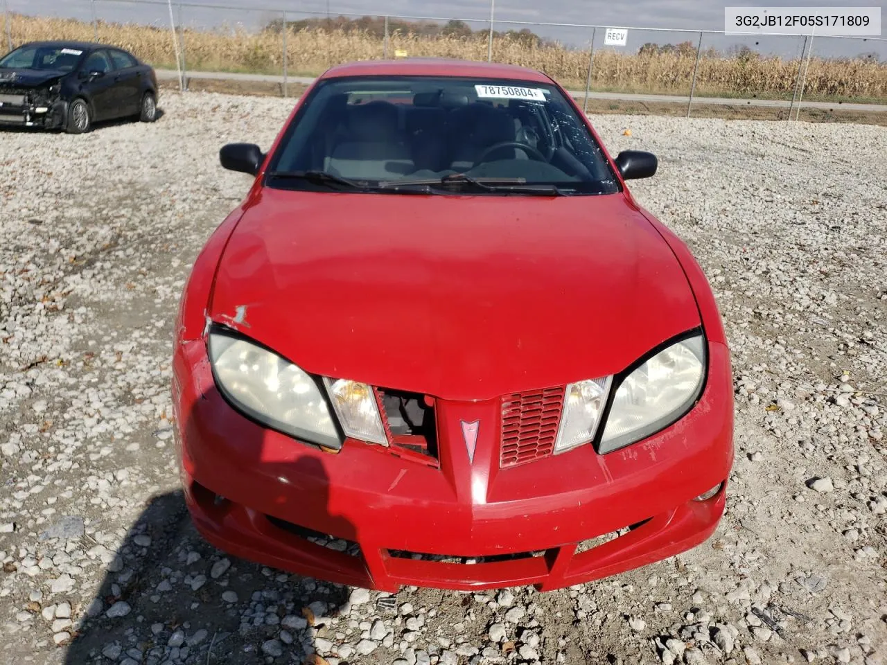 2005 Pontiac Sunfire VIN: 3G2JB12F05S171809 Lot: 78750804