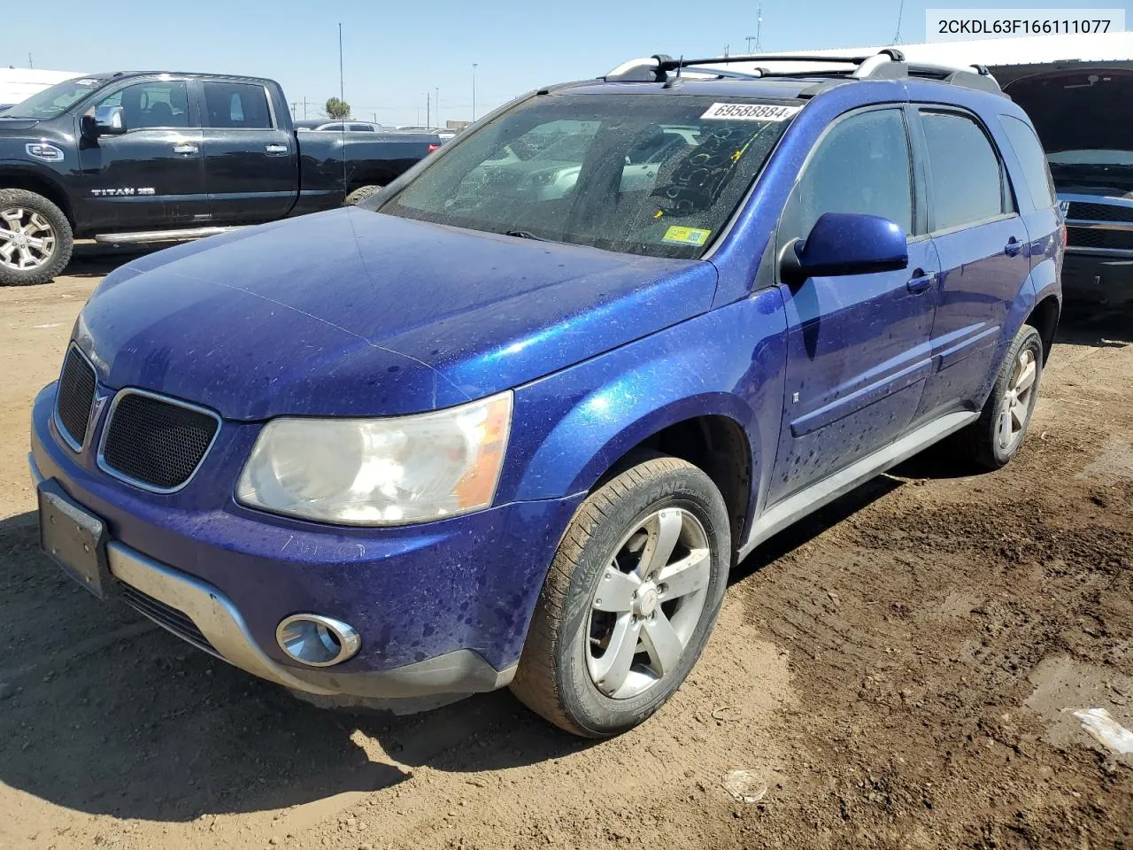 2006 Pontiac Torrent VIN: 2CKDL63F166111077 Lot: 69588884