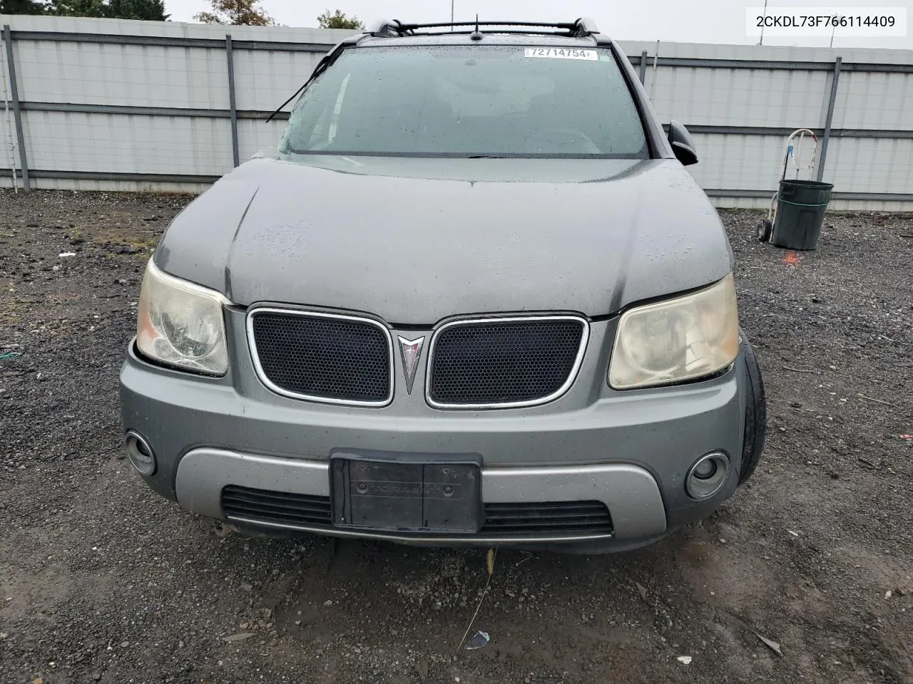 2006 Pontiac Torrent VIN: 2CKDL73F766114409 Lot: 72714754