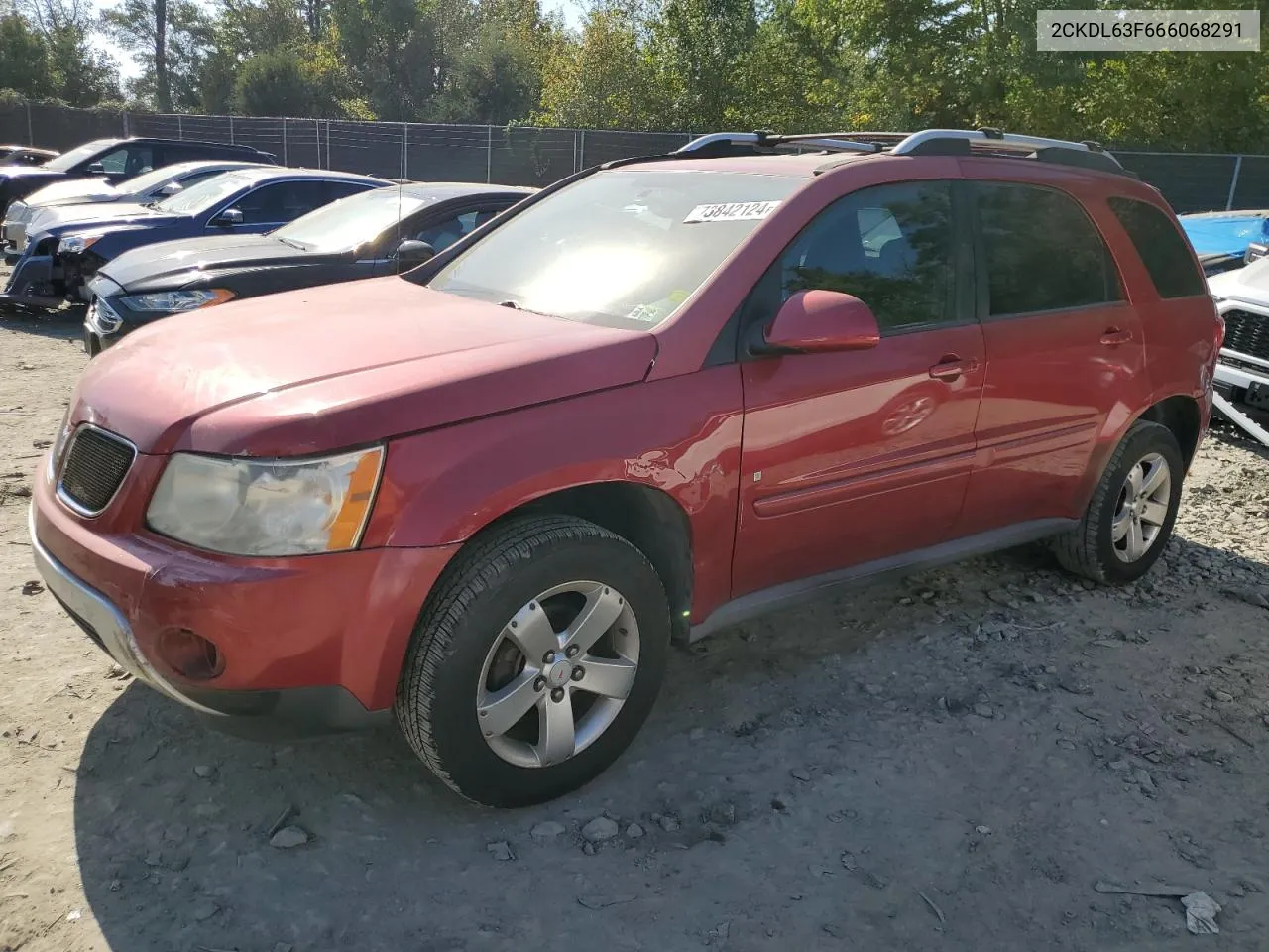 2006 Pontiac Torrent VIN: 2CKDL63F666068291 Lot: 73842124