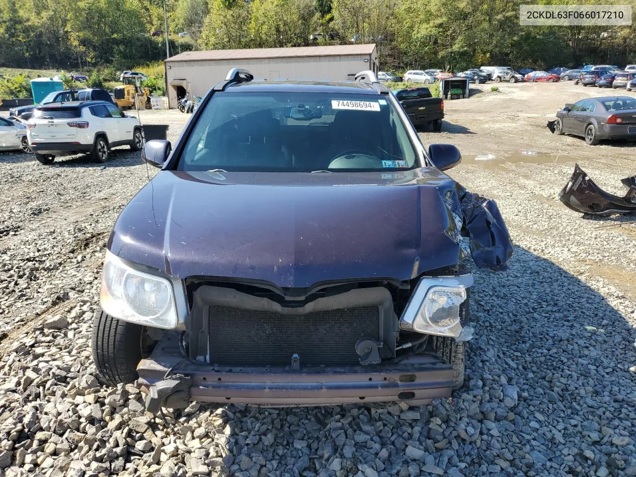 2006 Pontiac Torrent VIN: 2CKDL63F066017210 Lot: 74498694