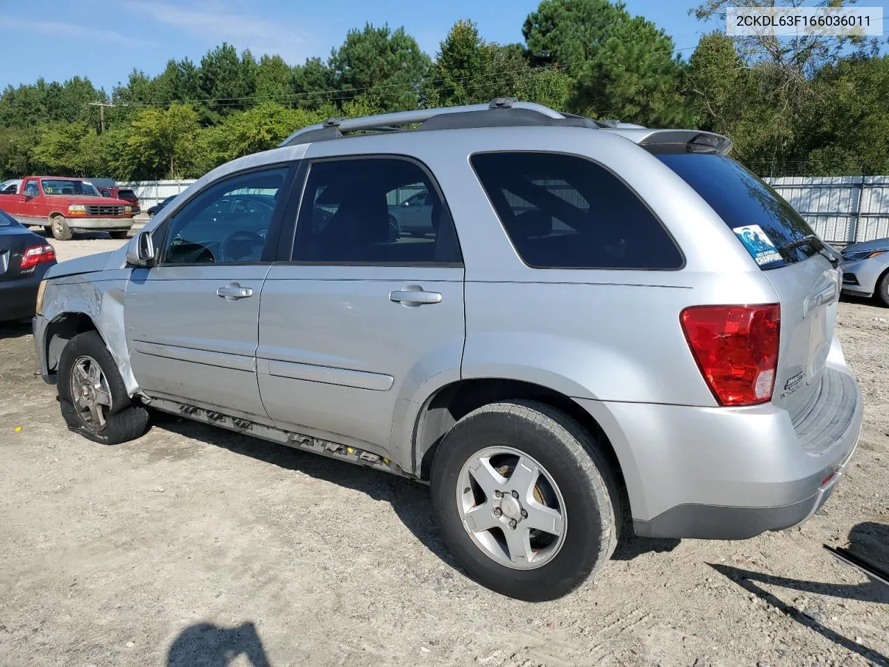 2006 Pontiac Torrent VIN: 2CKDL63F166036011 Lot: 74528774