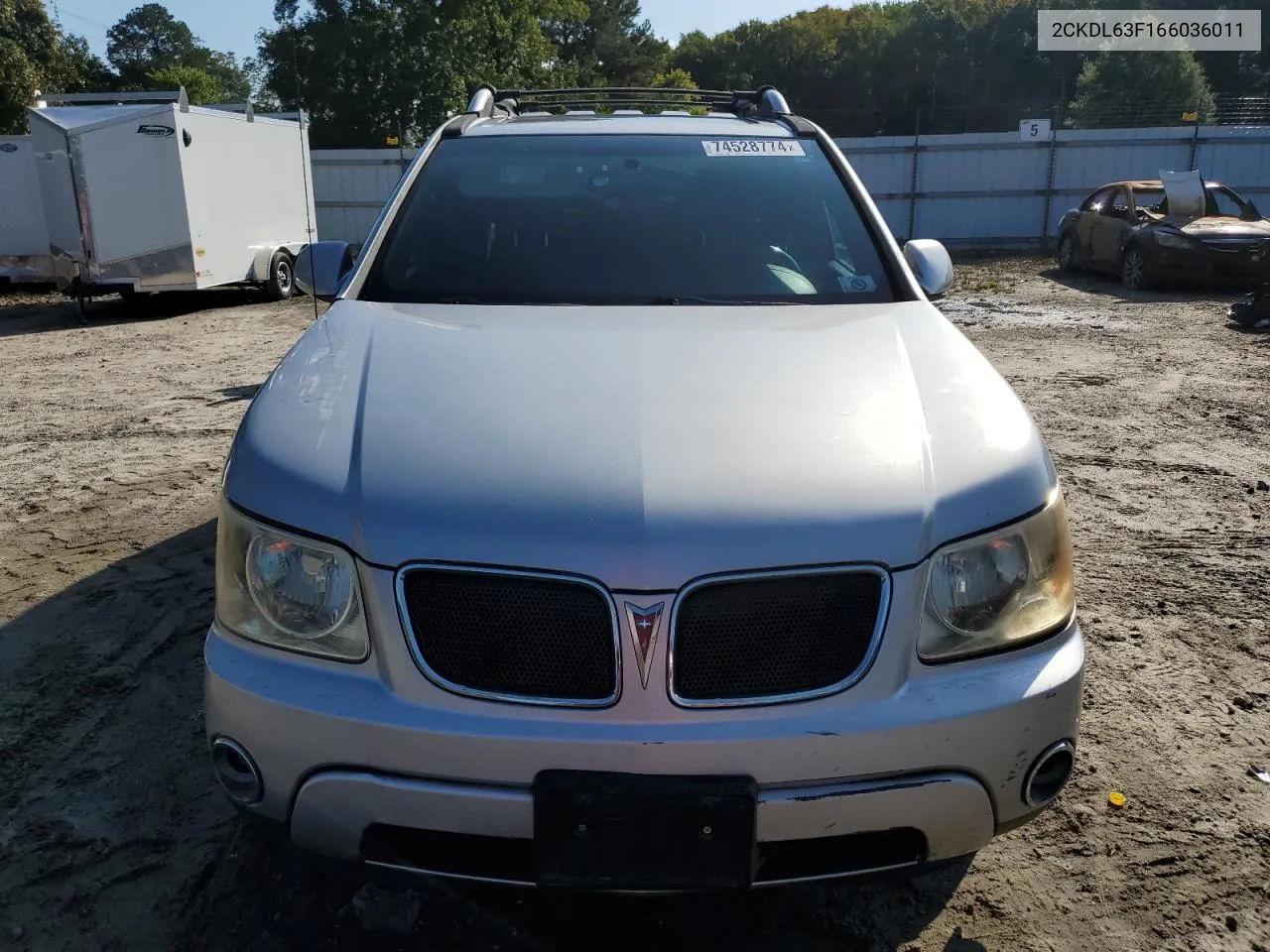 2006 Pontiac Torrent VIN: 2CKDL63F166036011 Lot: 74528774