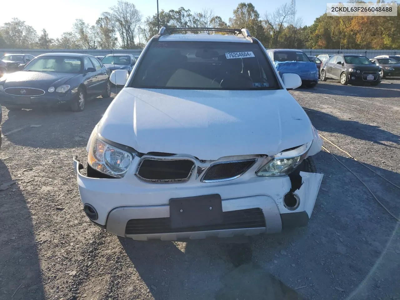 2006 Pontiac Torrent VIN: 2CKDL63F266048488 Lot: 76254604