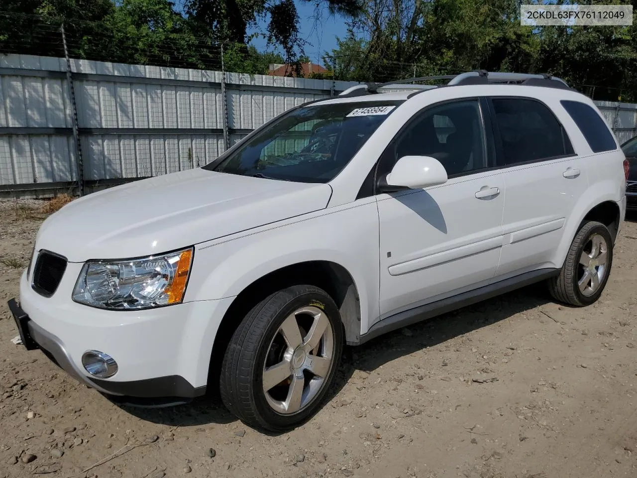 2007 Pontiac Torrent VIN: 2CKDL63FX76112049 Lot: 67458984