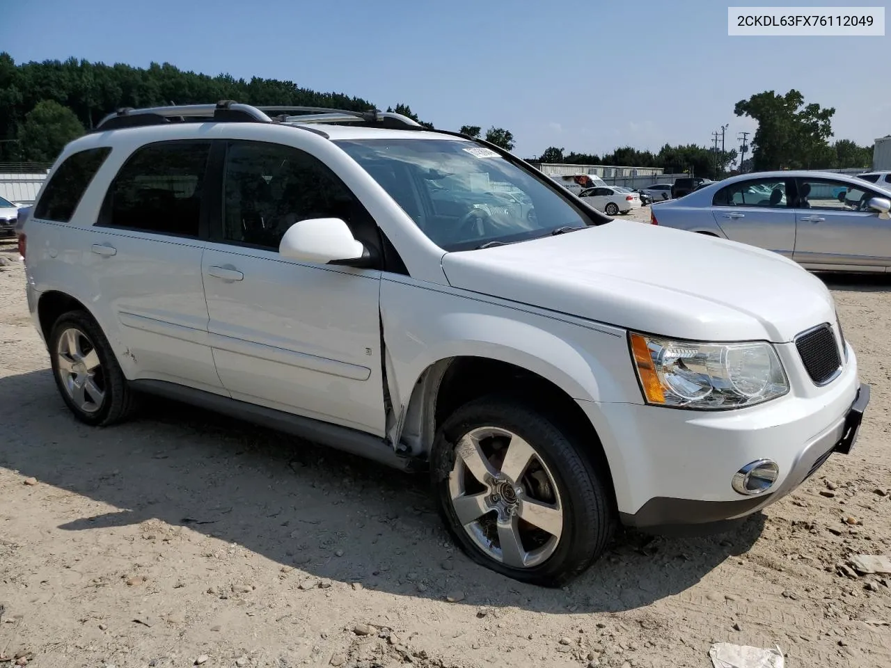 2007 Pontiac Torrent VIN: 2CKDL63FX76112049 Lot: 67458984