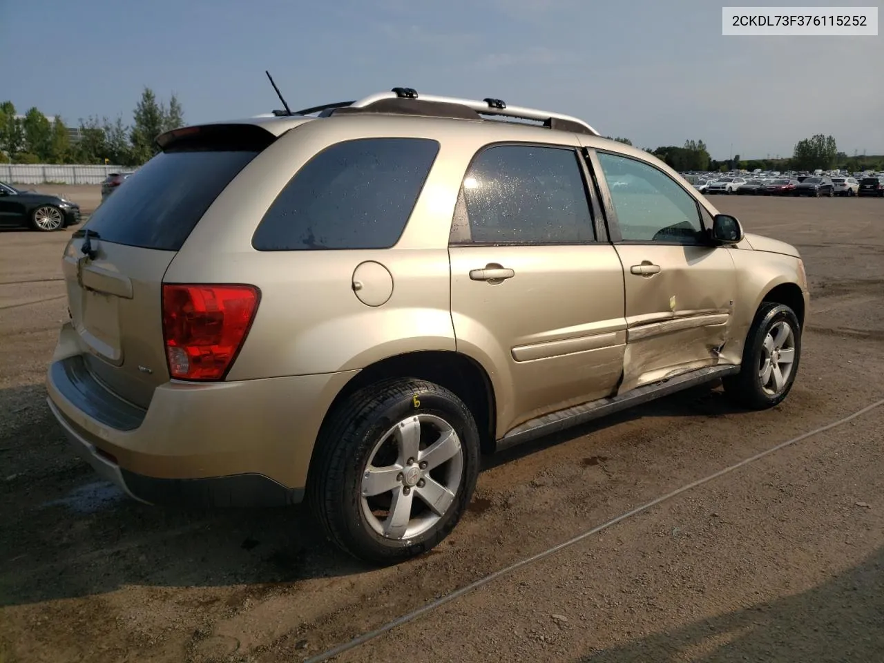 2007 Pontiac Torrent VIN: 2CKDL73F376115252 Lot: 70912654