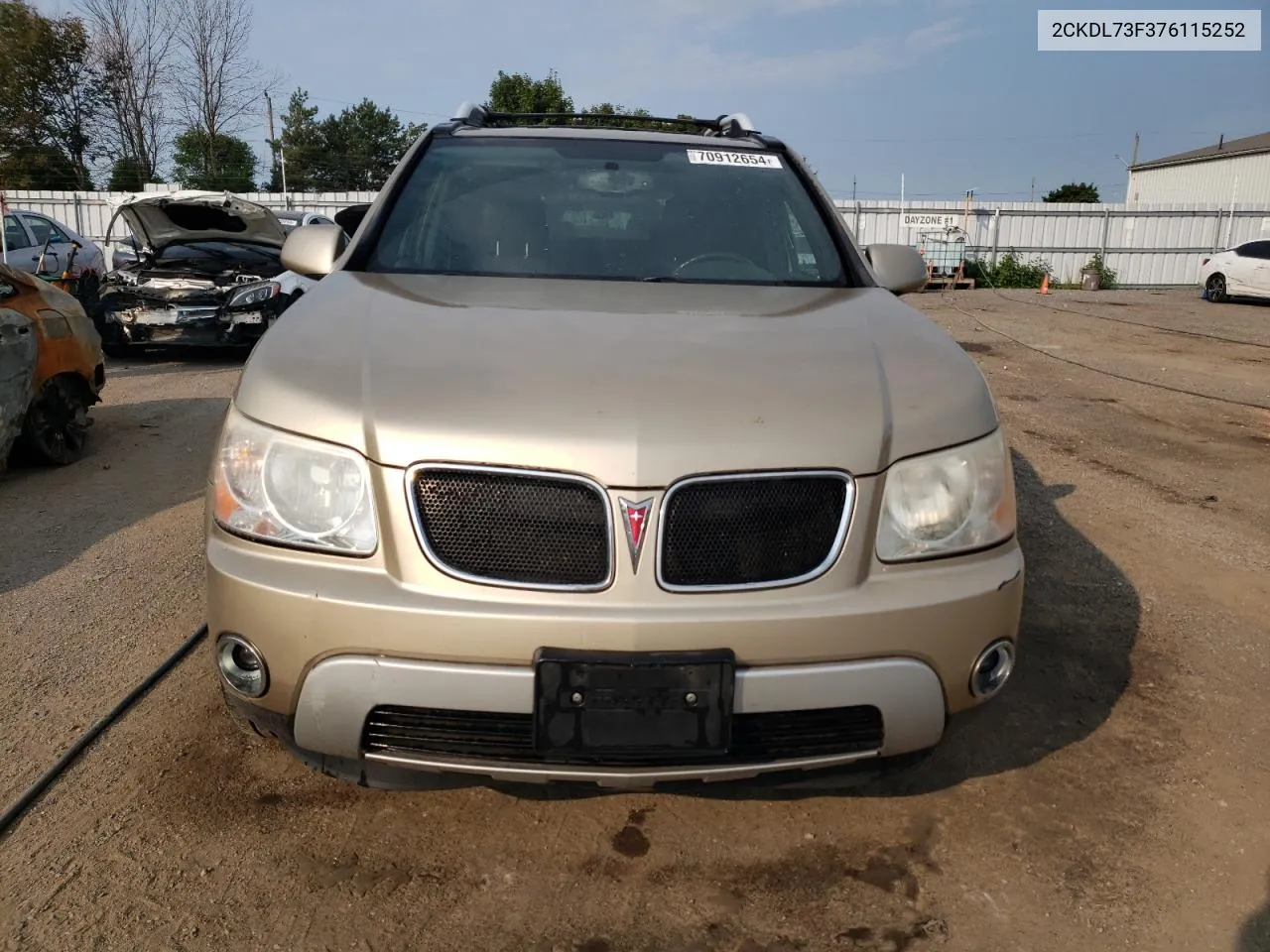 2007 Pontiac Torrent VIN: 2CKDL73F376115252 Lot: 70912654