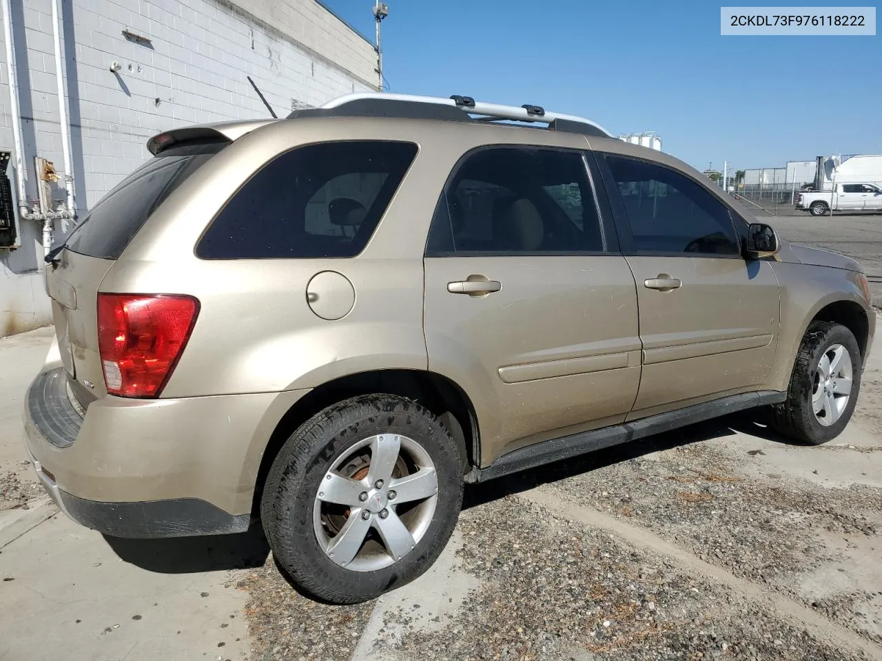 2007 Pontiac Torrent VIN: 2CKDL73F976118222 Lot: 73687304