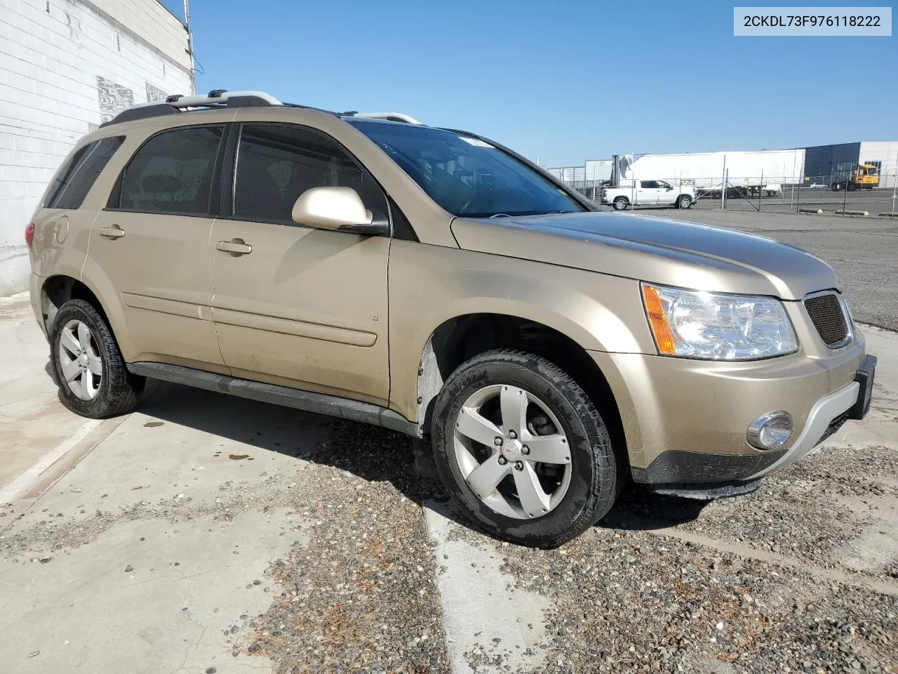 2007 Pontiac Torrent VIN: 2CKDL73F976118222 Lot: 73687304