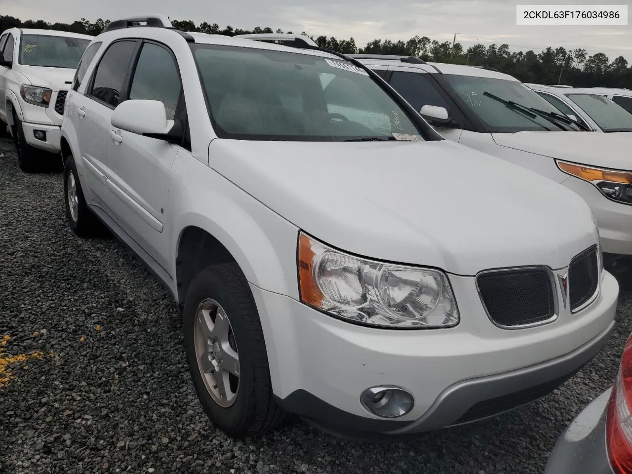 2007 Pontiac Torrent VIN: 2CKDL63F176034986 Lot: 74661144