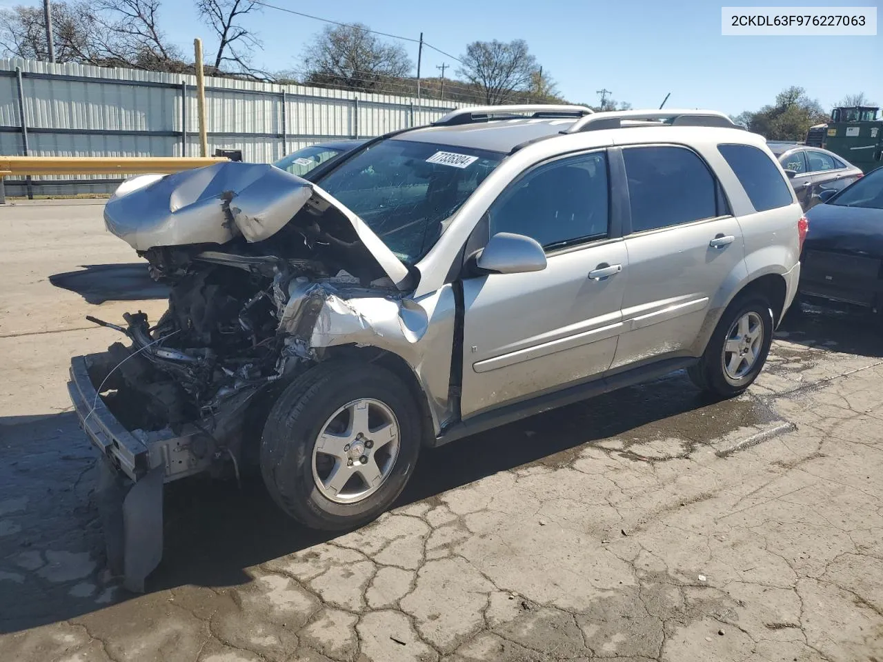 2007 Pontiac Torrent VIN: 2CKDL63F976227063 Lot: 77336304