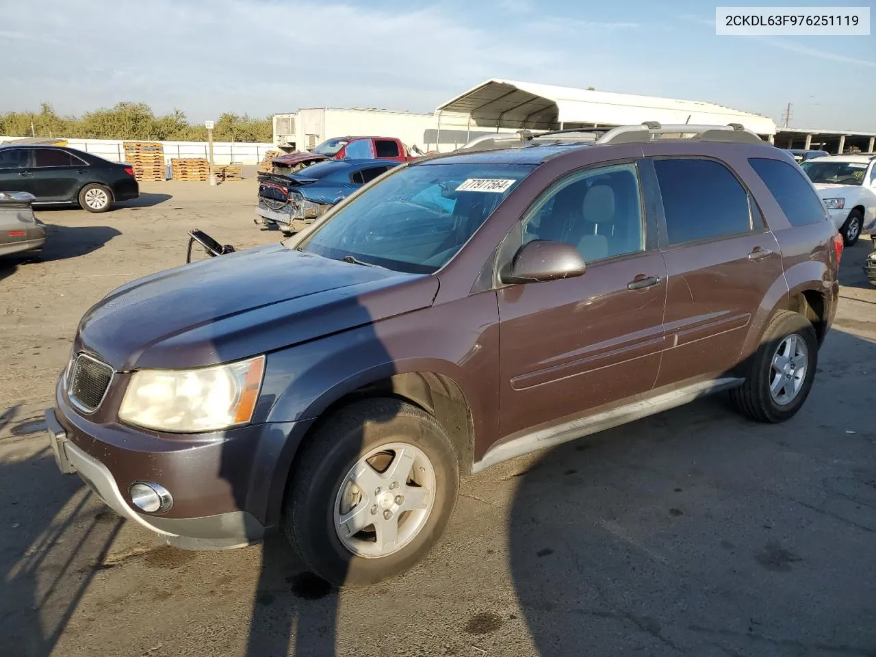 2007 Pontiac Torrent VIN: 2CKDL63F976251119 Lot: 77977564