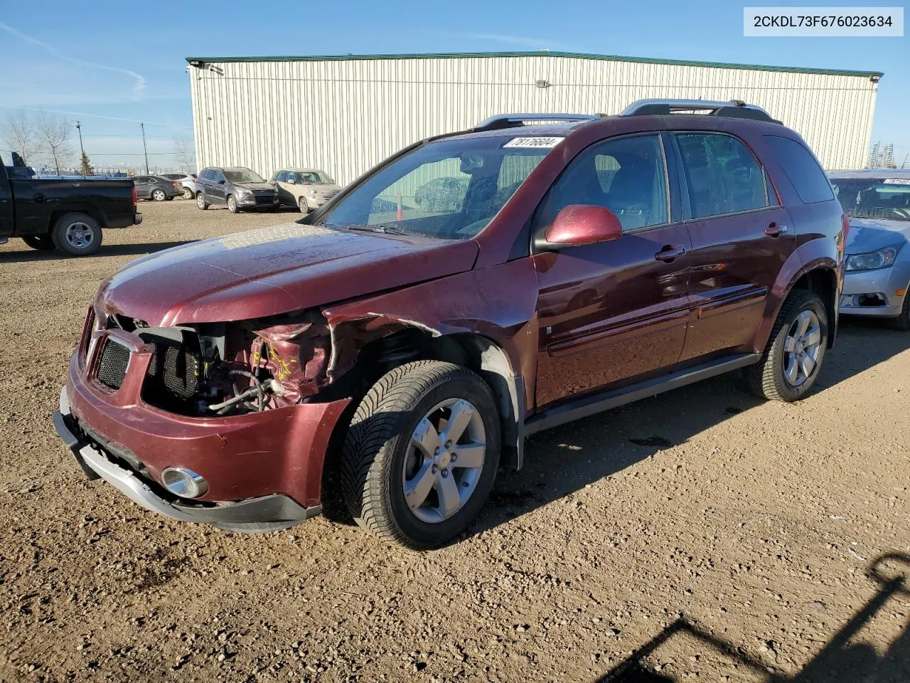 2007 Pontiac Torrent VIN: 2CKDL73F676023634 Lot: 78176604