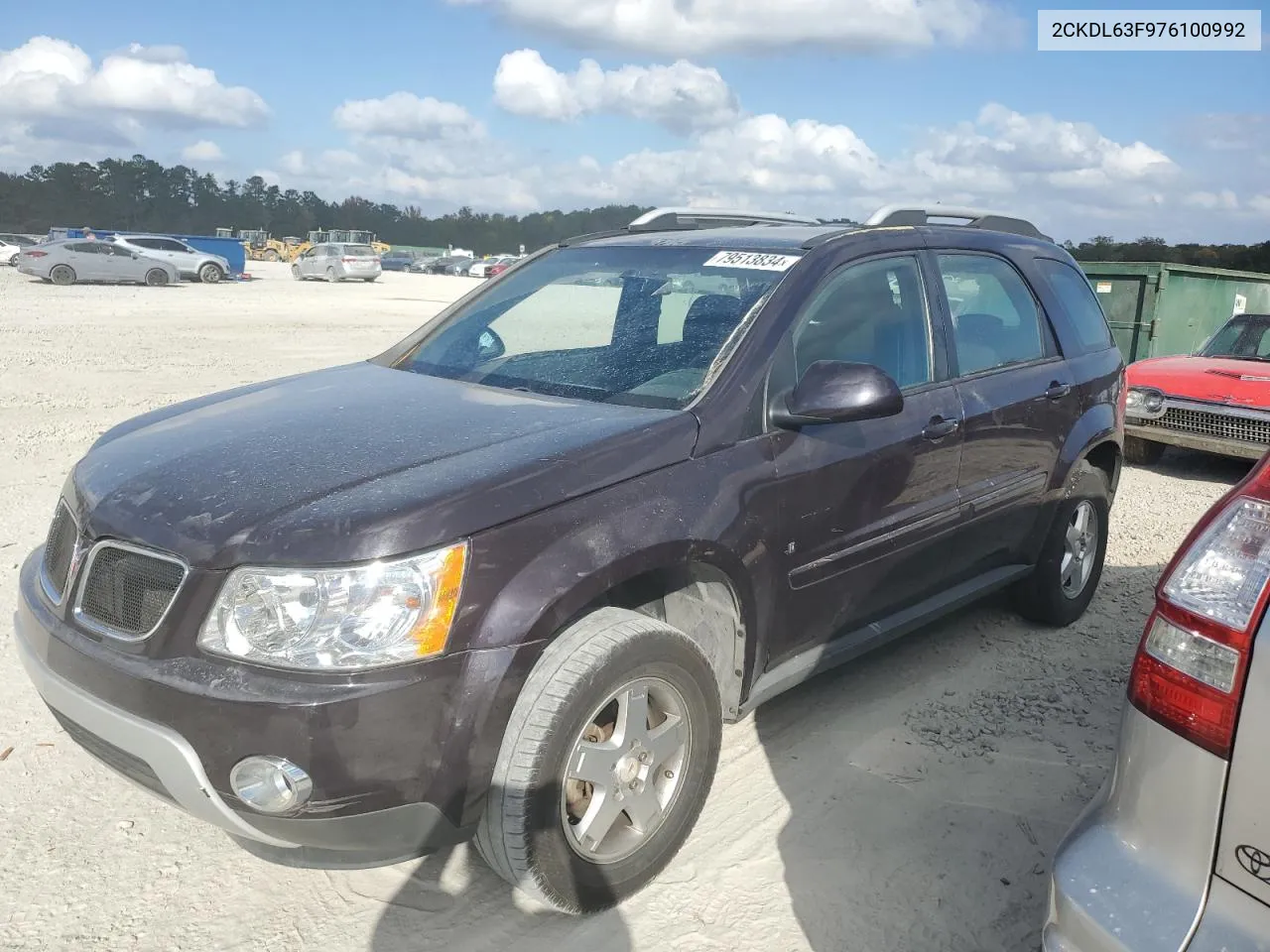 2007 Pontiac Torrent VIN: 2CKDL63F976100992 Lot: 79513834