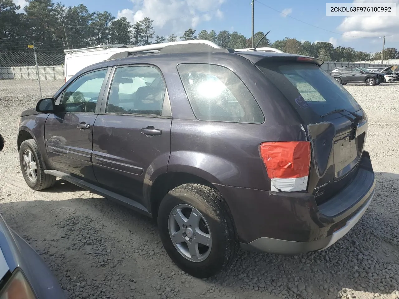 2007 Pontiac Torrent VIN: 2CKDL63F976100992 Lot: 79513834