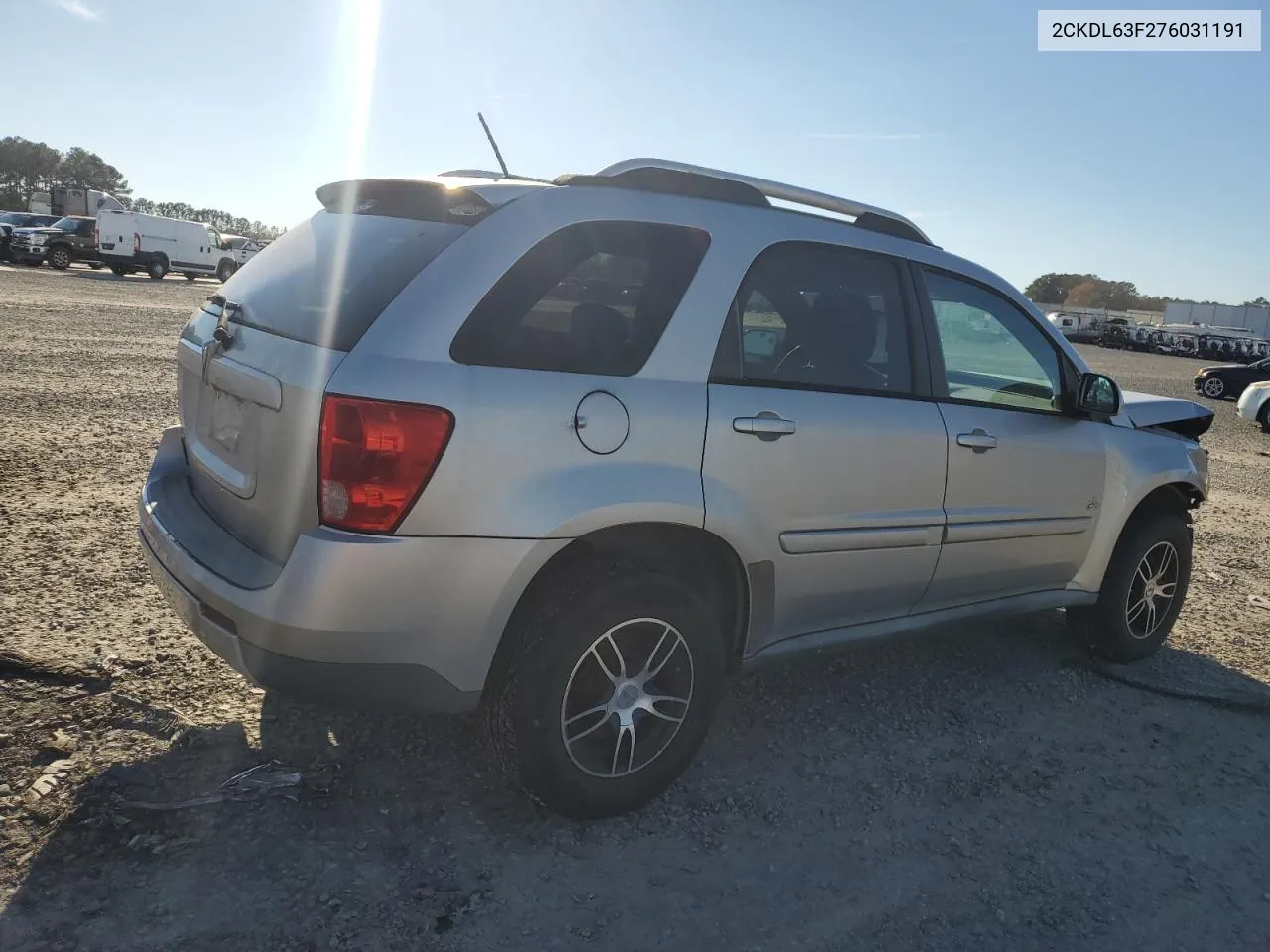 2007 Pontiac Torrent VIN: 2CKDL63F276031191 Lot: 80009694