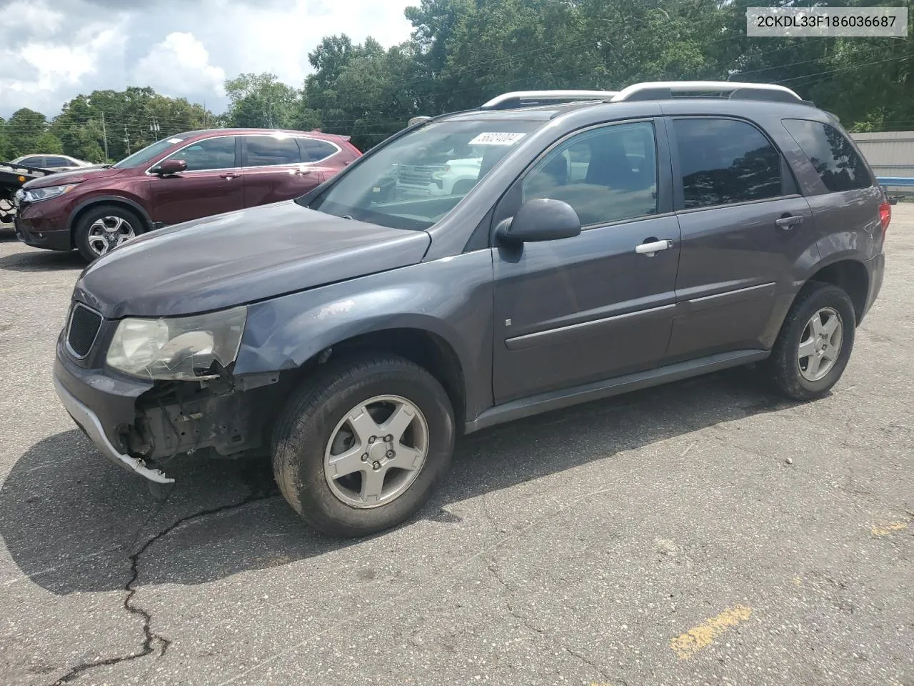 2008 Pontiac Torrent VIN: 2CKDL33F186036687 Lot: 56024004