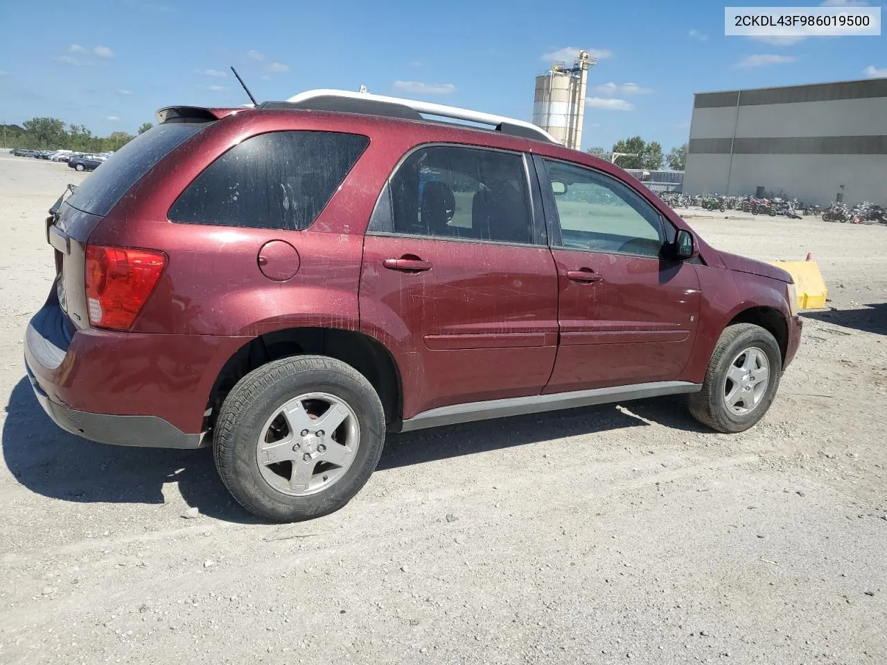 2008 Pontiac Torrent VIN: 2CKDL43F986019500 Lot: 61600924