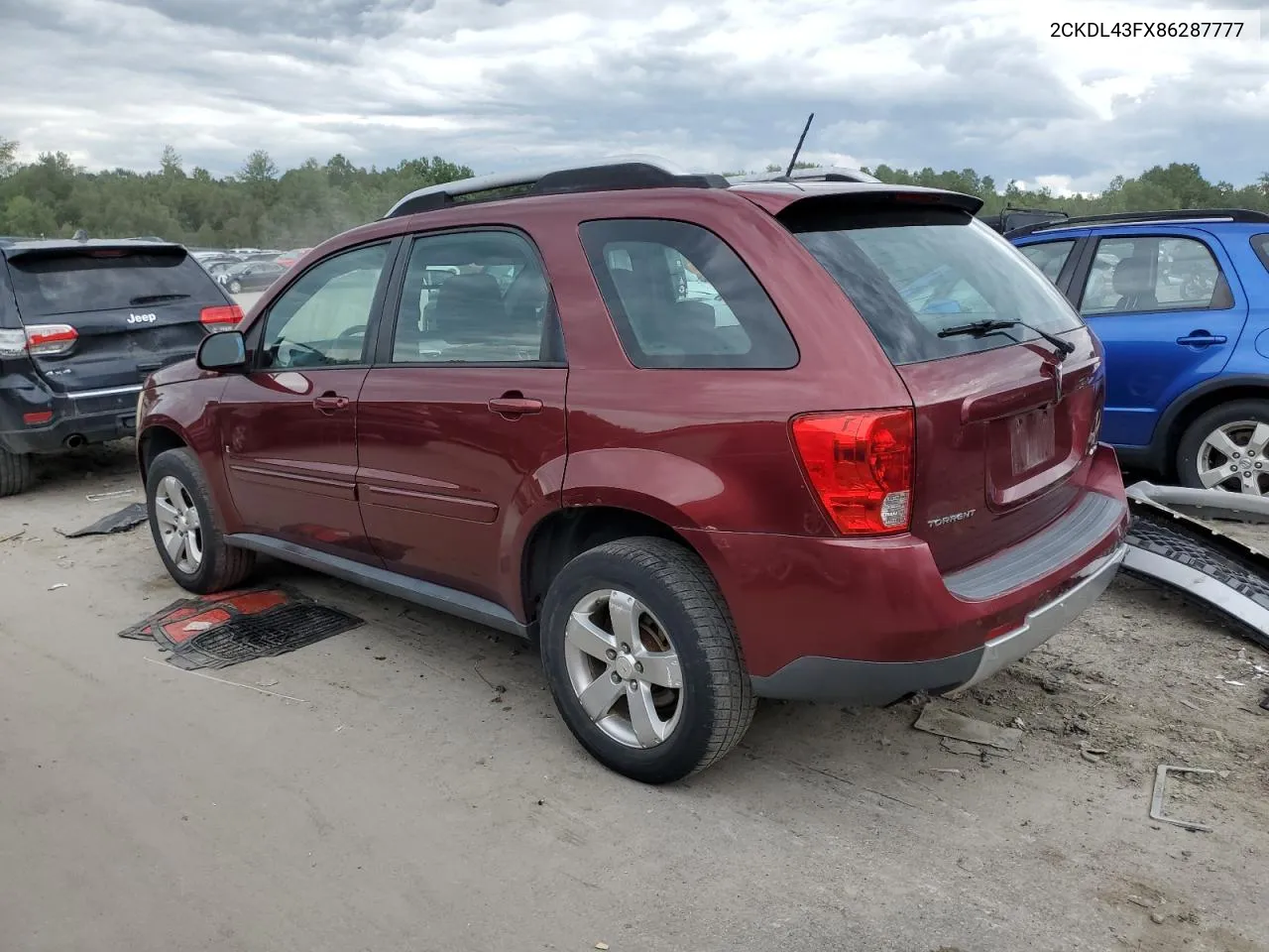 2008 Pontiac Torrent VIN: 2CKDL43FX86287777 Lot: 67835064